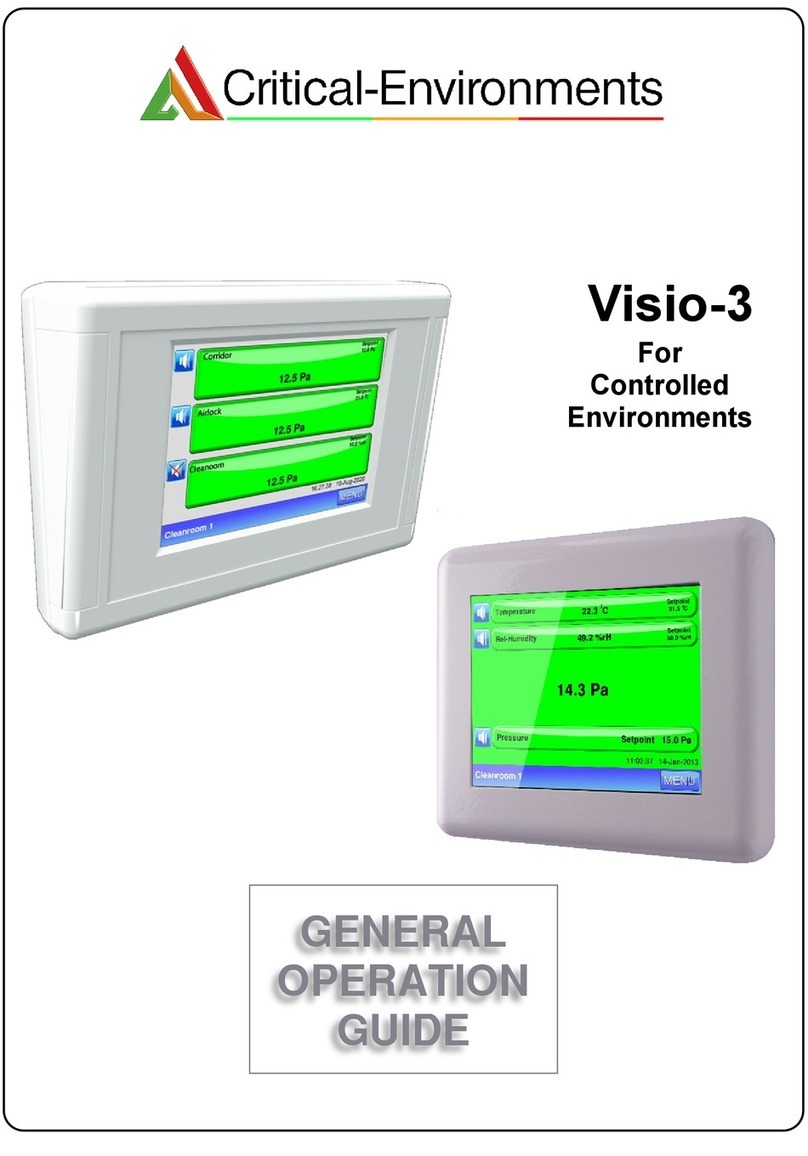 Critical Environment Technologies Visio-3 General operation guide Critical Environment Technologies Visio-3 General operation guide