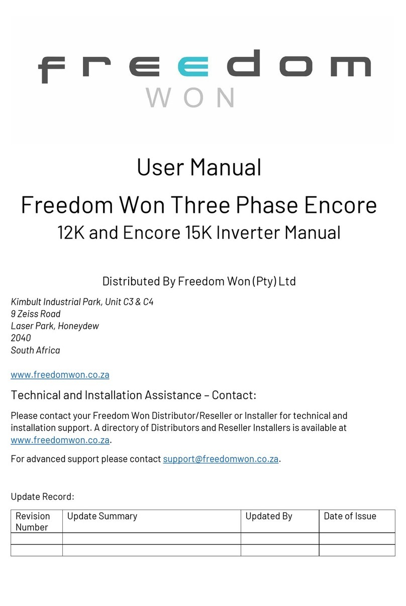 Freedom Won Encore 12K user manual