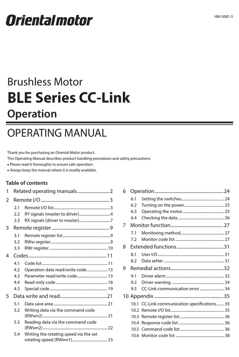 Oriental motor BLE Series User manual