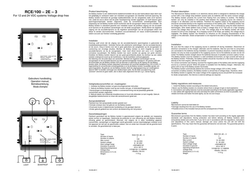 Advance acoustic RCE/100-2E-3 User manual