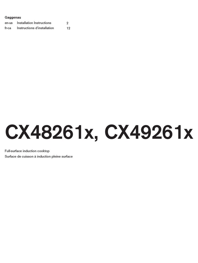 Gaggenau CX48261 Series installation instructions