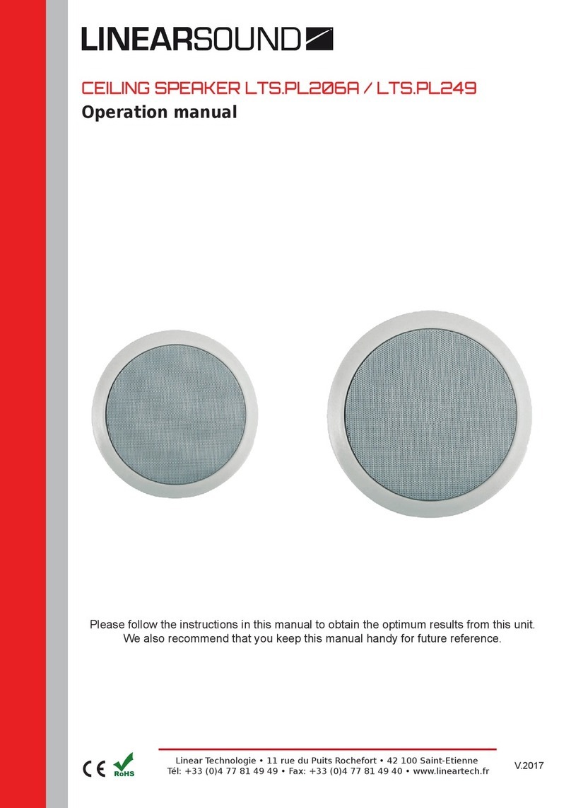 LINEAR SOUND LTS.PL206A User manual
