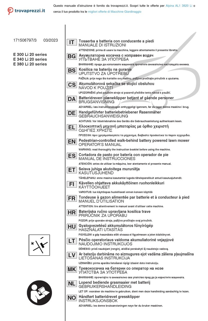 Stiga E 340 Li 20 Series Operator's manual