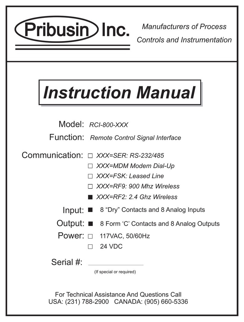 Pribusin RCI-800 Series instruction manual