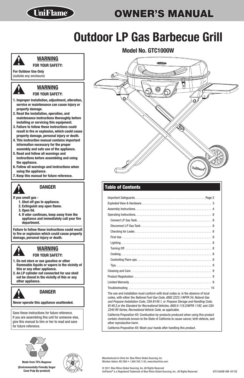 Uniflame GTC1000W User manual