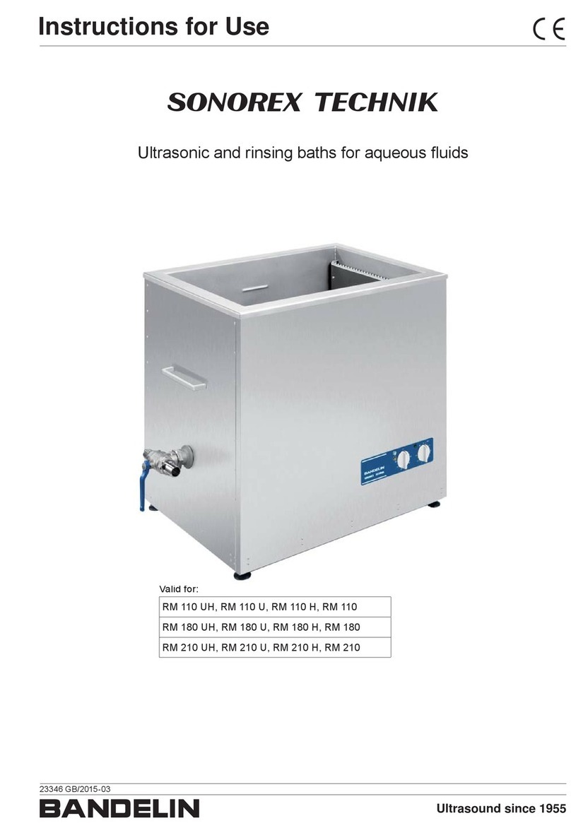 BANDELIN SONOREX TECHNIK RM 110 UH User manual