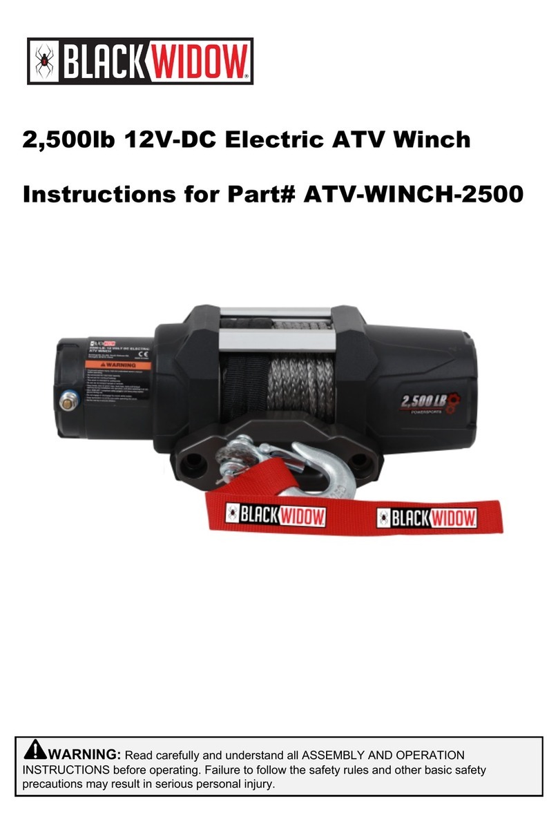 Black Widow ATV-WINCH-2500 instructions Black Widow ATV-WINCH-2500 instructions