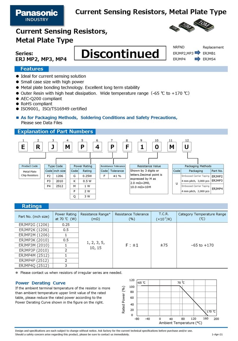 Panasonic ERJ MP3 Series user manual
