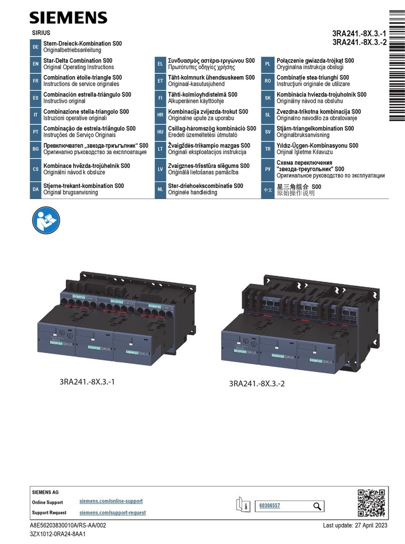 Siemens SIRIUS 3RA241-8X 3-1 Series Original operating instructions Siemens SIRIUS 3RA241-8X 3-1 Series Original operating instructions