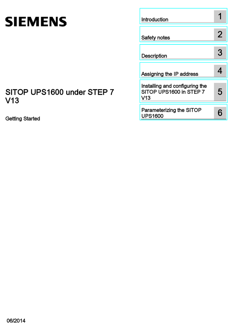 Siemens SITOP UPS1600 User manual
