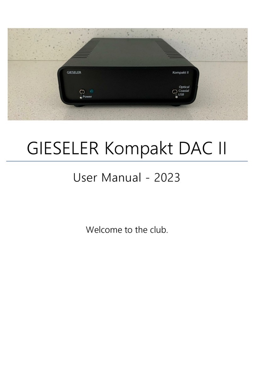 GIESELER Kompakt II TDA1541A user manual