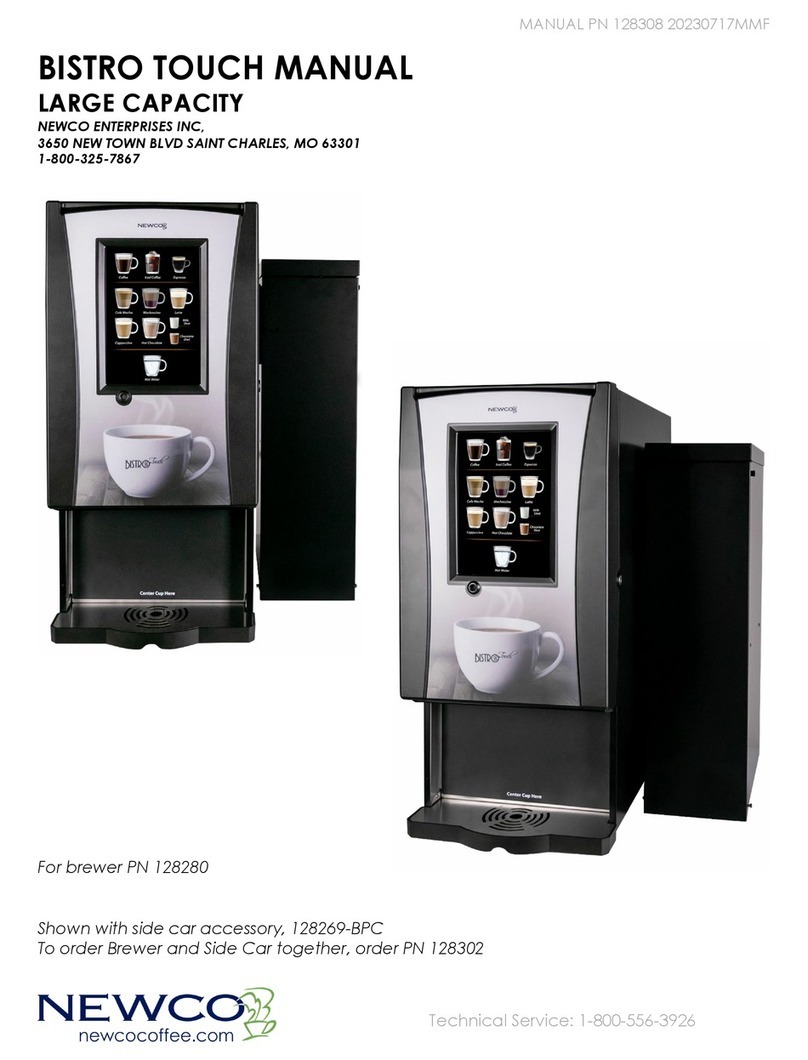 Newco BISTRO TOUCH LARGE CAPACITY User manual