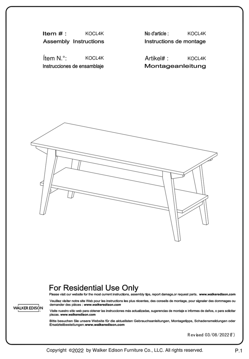Walker Edison KOCL4K User manual Walker Edison KOCL4K User manual