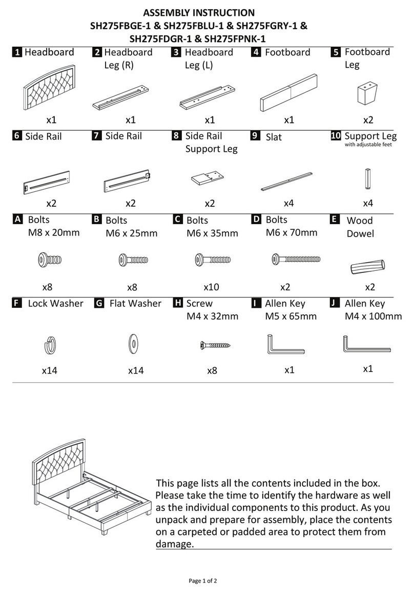 ROOMS TO GO SH275FBGE-1 Assembly instruction