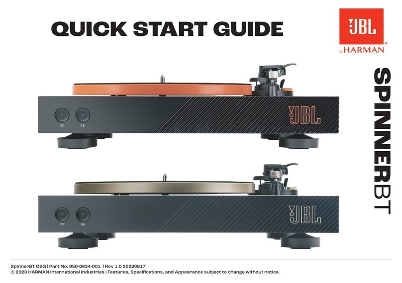 Harman JBL SPINNER BT quick start guide
