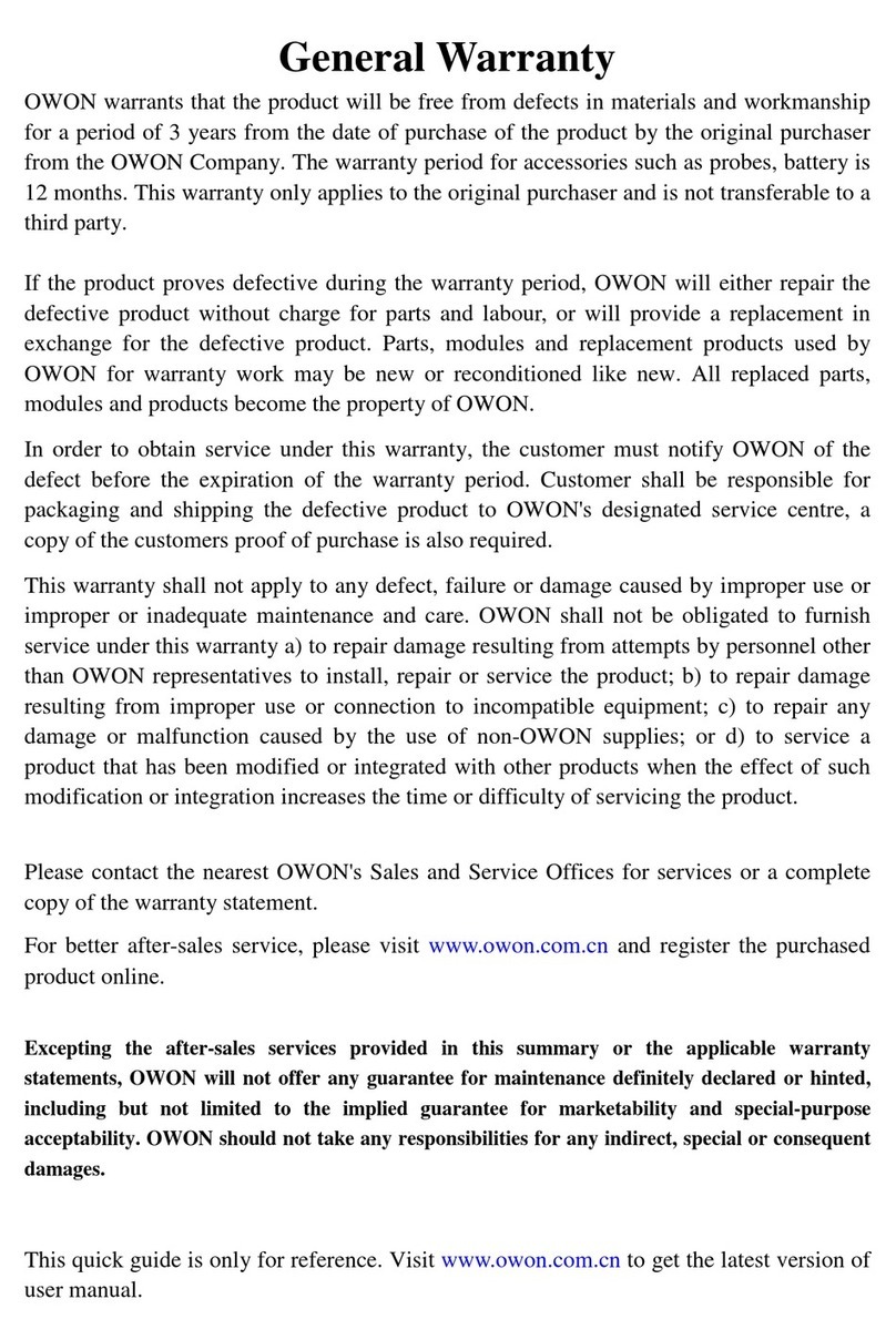 Owon XDS3204AE User manual