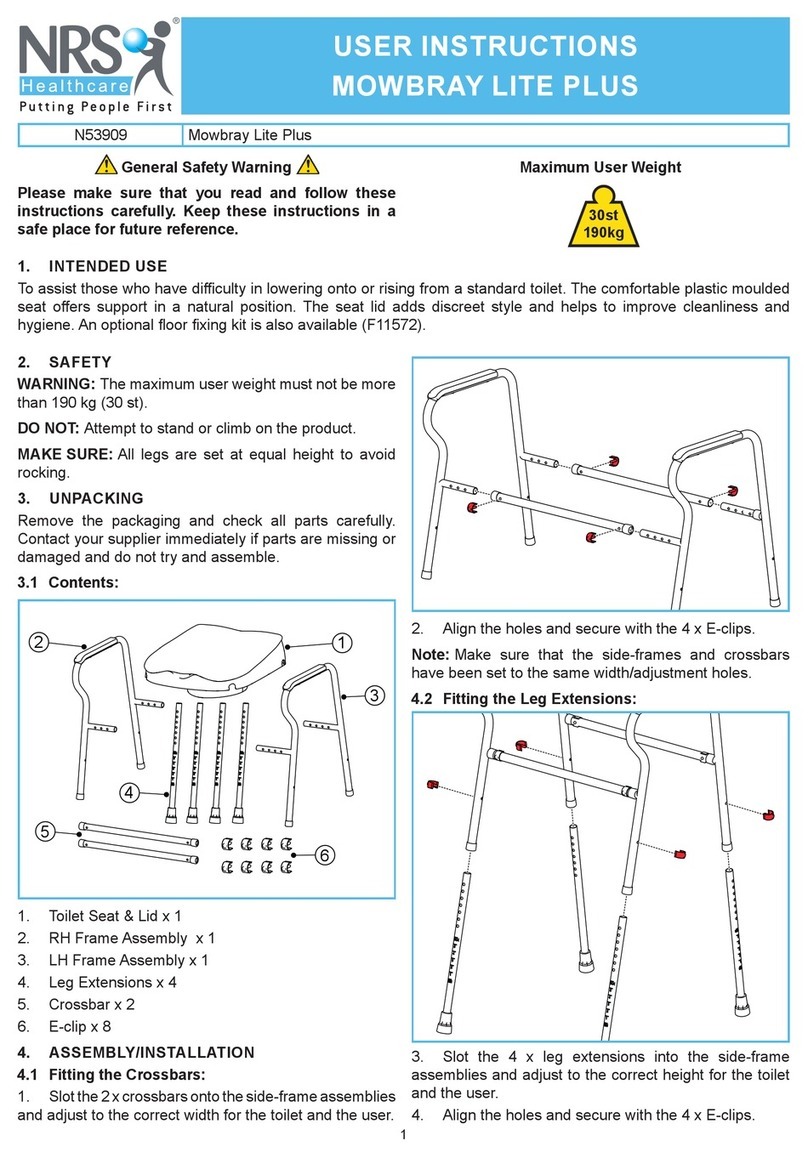 NRS Healthcare MOWBRAY LITE PLUS User instructions