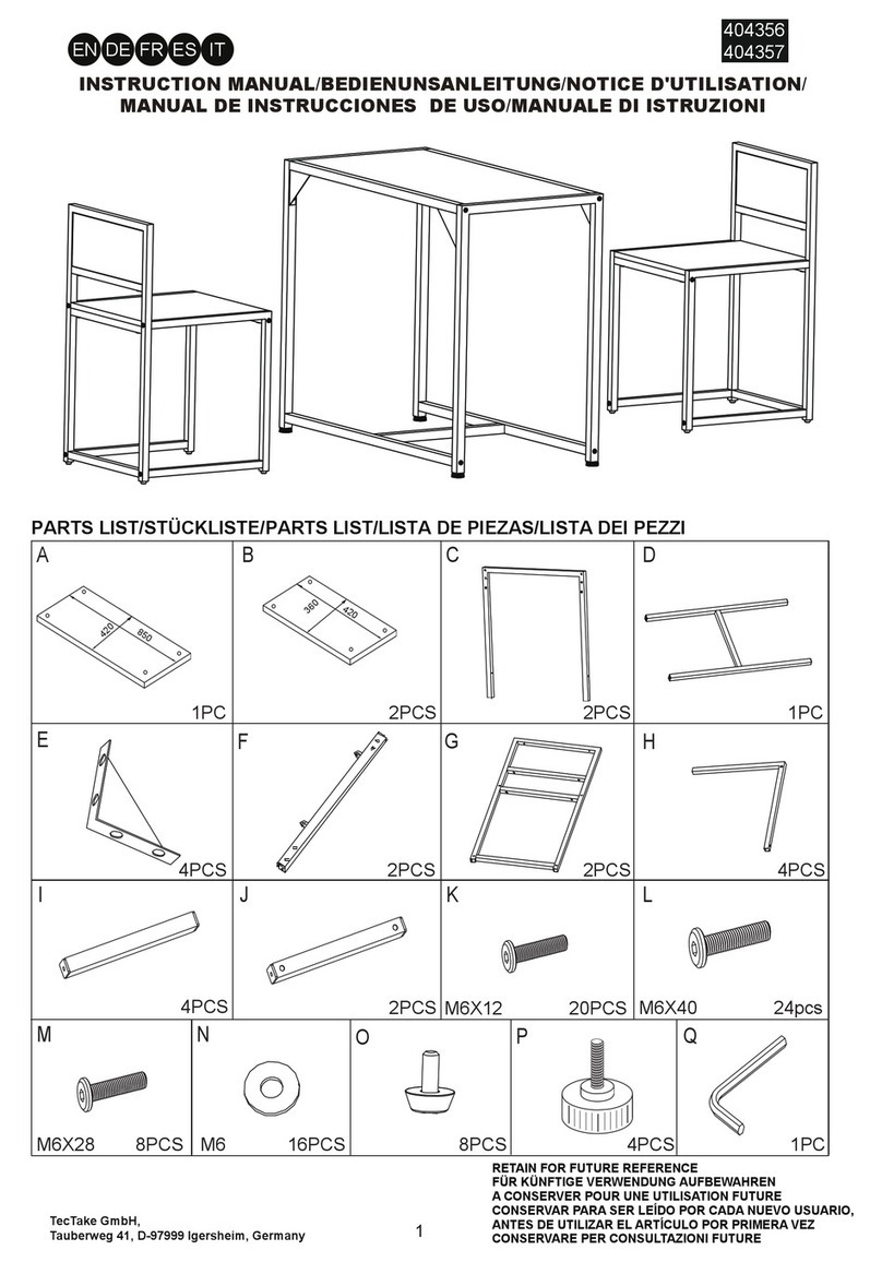 TecTake 404356 instruction manual