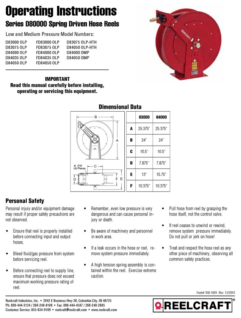 ReelCraft D83075 OLP-HTH User manual ReelCraft D83075 OLP-HTH User manual