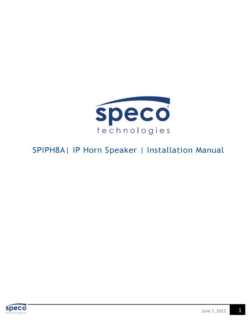 Speco SPIPH8A User manual