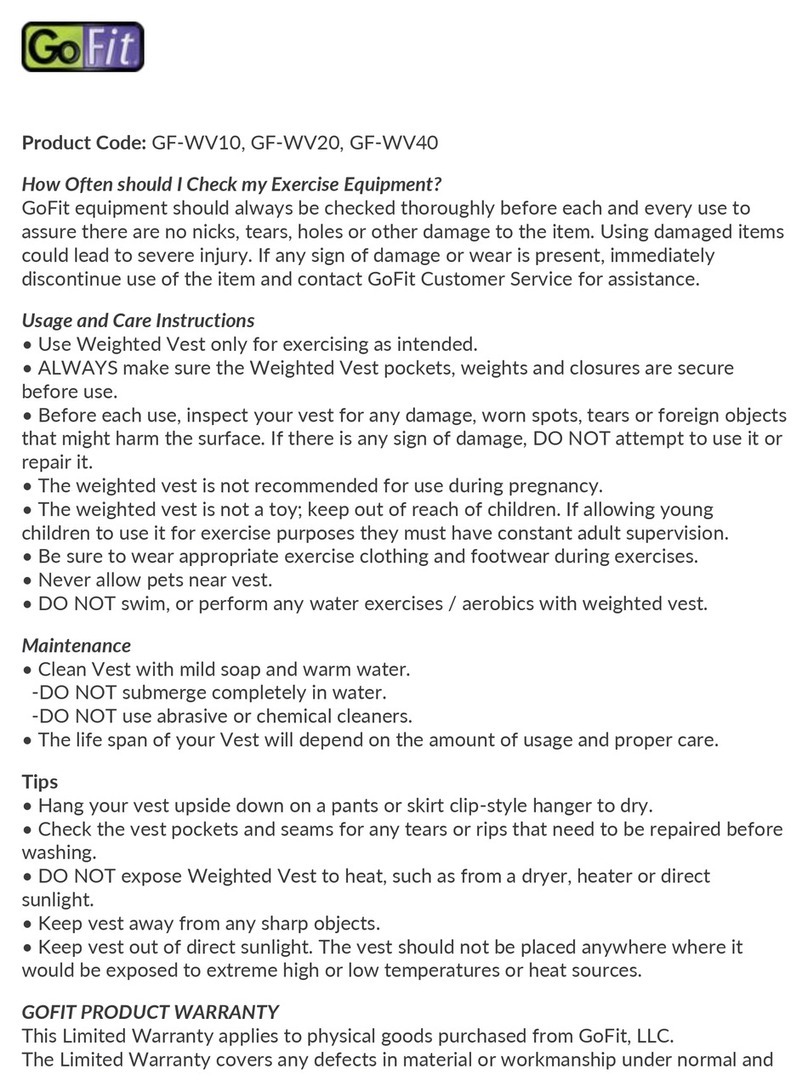 GoFit GF-WV10 User manual GoFit GF-WV10 User manual