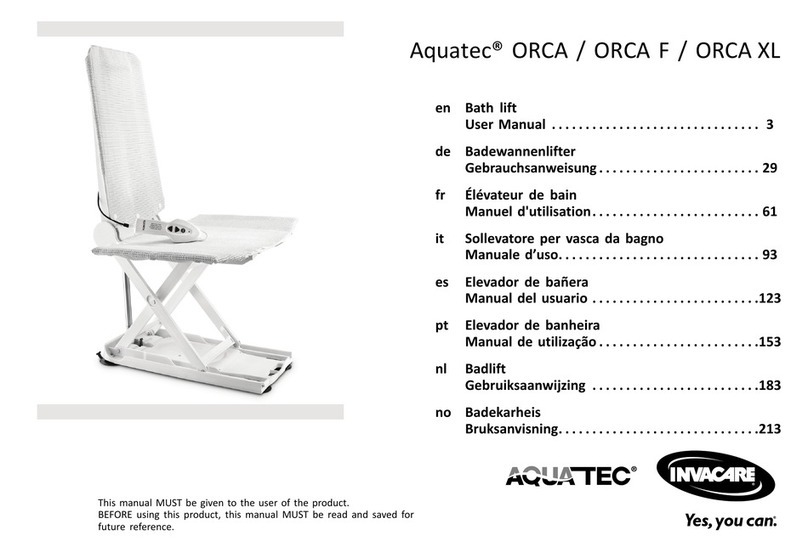 Invacare Aquatec ORCA user manual