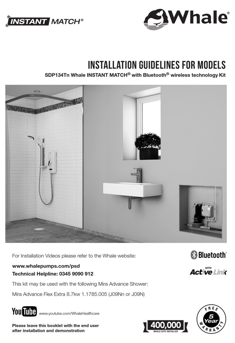 Whale INSTANT MATCH SDP134Tn Installation guidelines