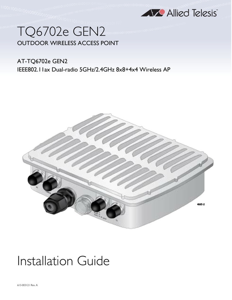 Allied Telesis TQ6702e GEN2 installation guide Allied Telesis TQ6702e GEN2 installation guide