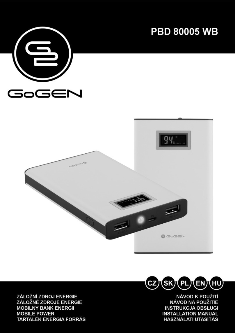 Gogen PBD 80005 WB User manual Gogen PBD 80005 WB User manual