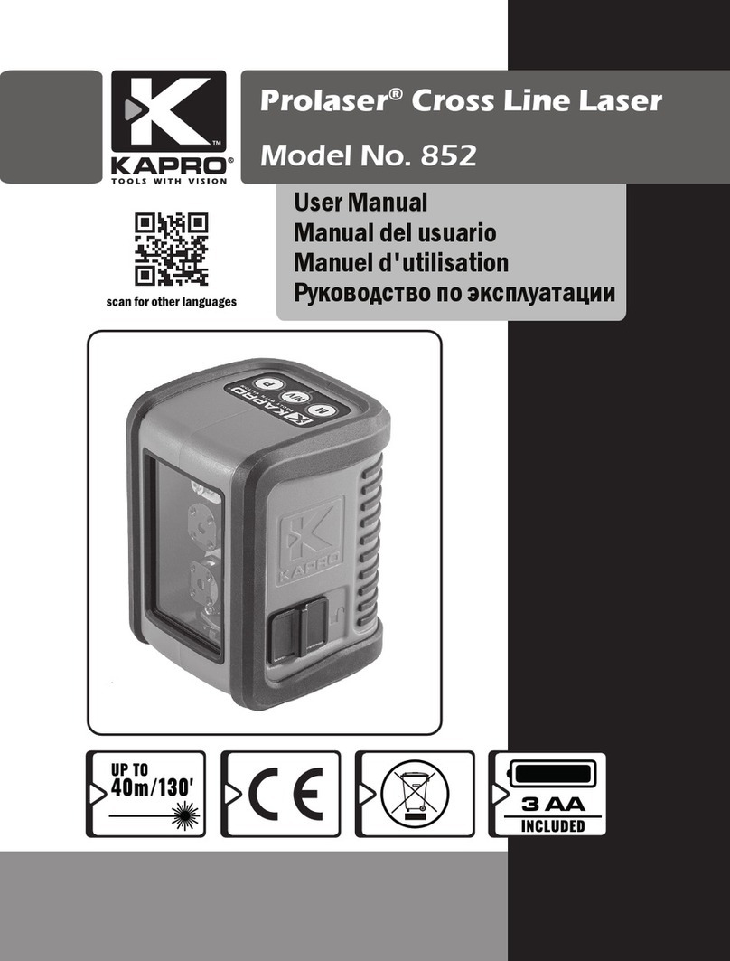Kapro Prolaser 852 user manual
