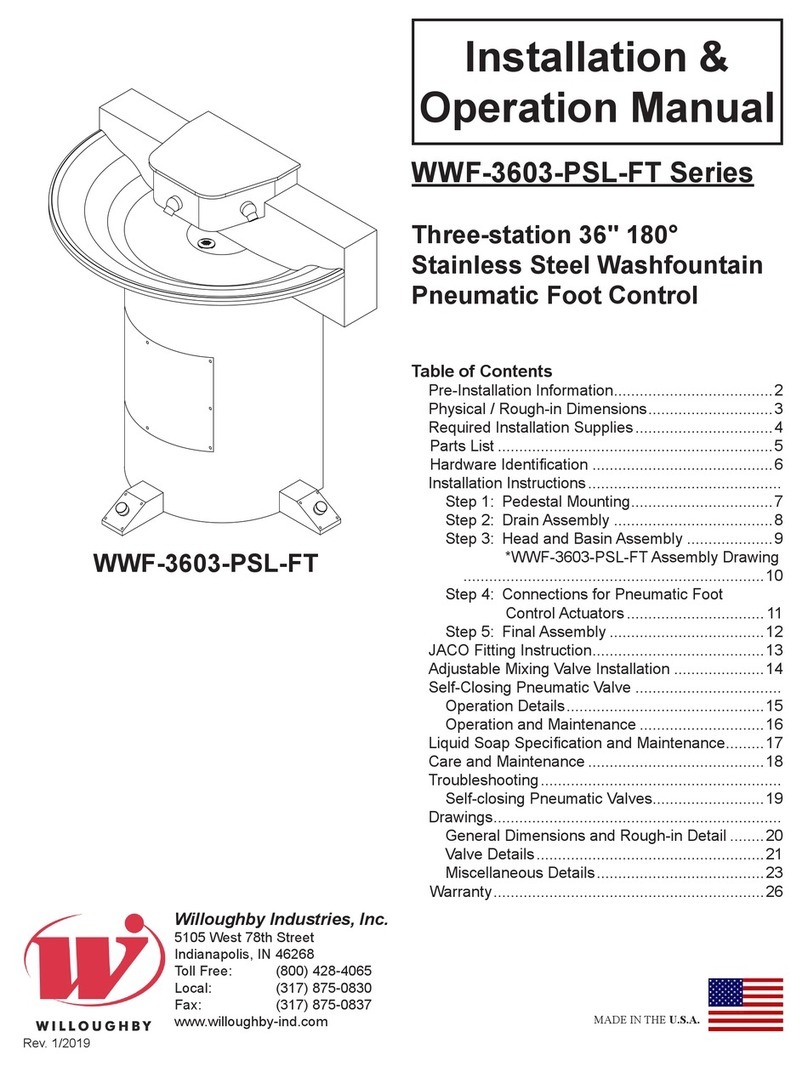 Willoughby Industries, Inc. WWF-3603-PSL-FT Series Installation & operation manual Willoughby Industries, Inc. WWF-3603-PSL-FT Series Installation & operation manual