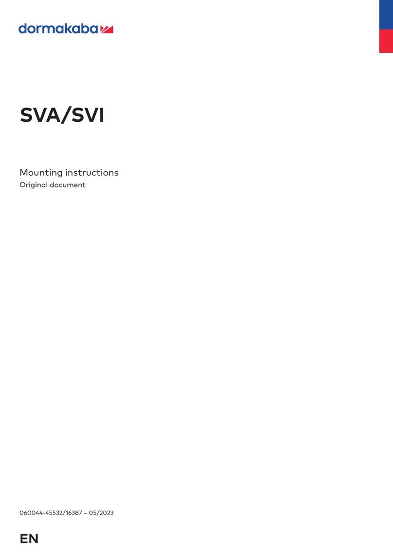 Dormakaba SVA 2000 User manual