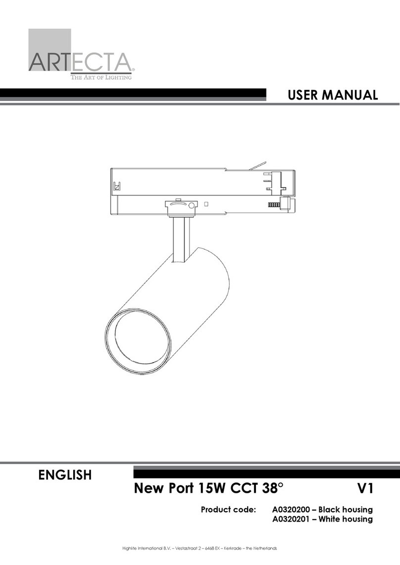 Artecta New Port 15W CCT 38 V1 user manual