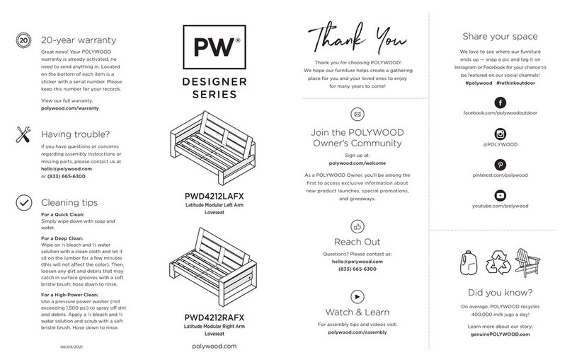 Polywood PWD4212LAFX manual