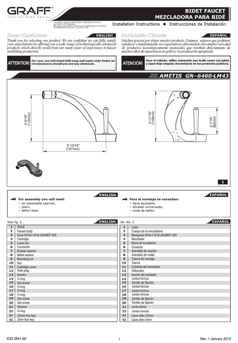 Graff AMETIS- GN- 6460 LM43 User manual