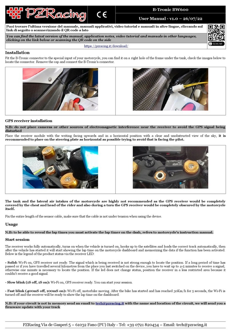 PZRacing B-Tronic BW600 user manual