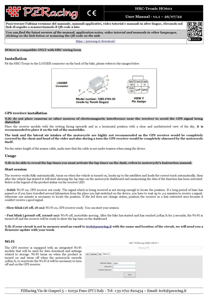 PZRacing HRC-Tronic HO601 user manual