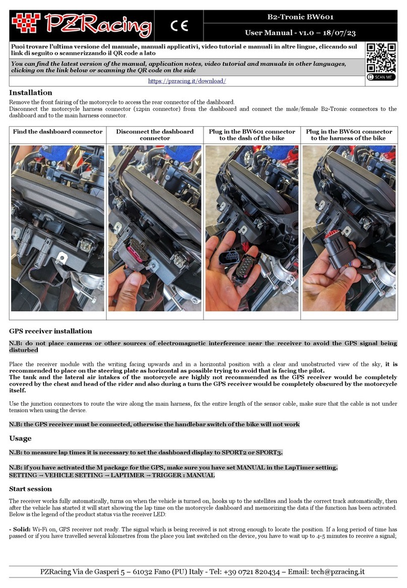 PZRacing B2-Tronic BW601 user manual