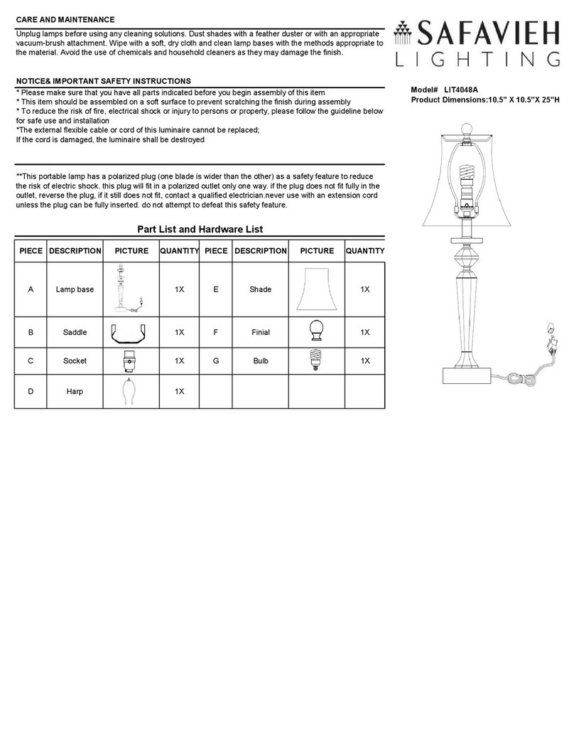 Safavieh Lighting LIT4048A User manual