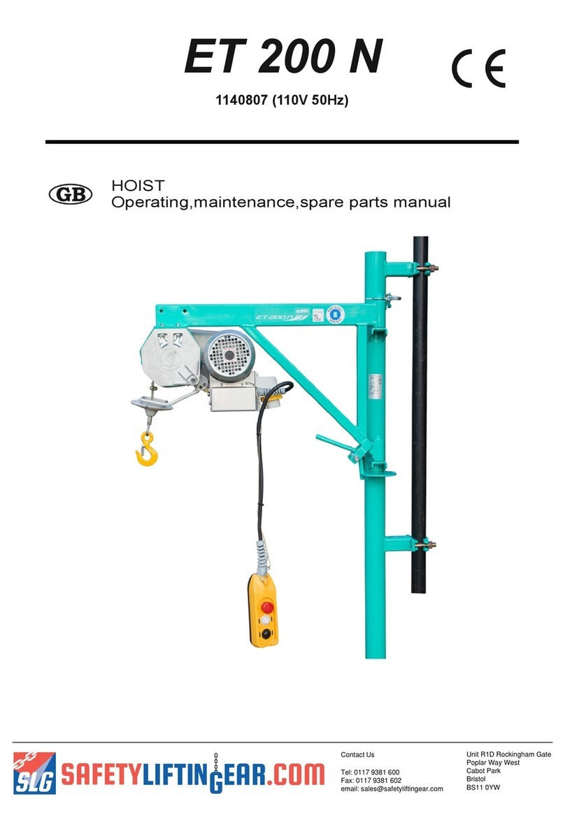SLG ET 200 N Operating, maintenance, spare parts manual