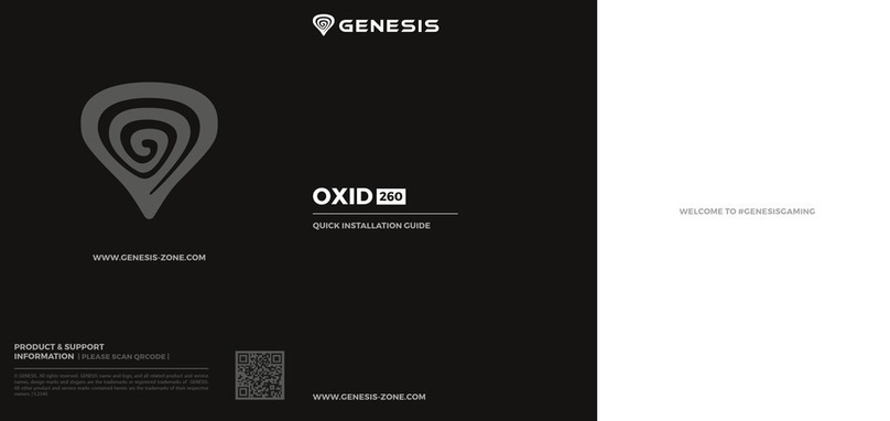 Genesis Oxid 260 Quick installation guide