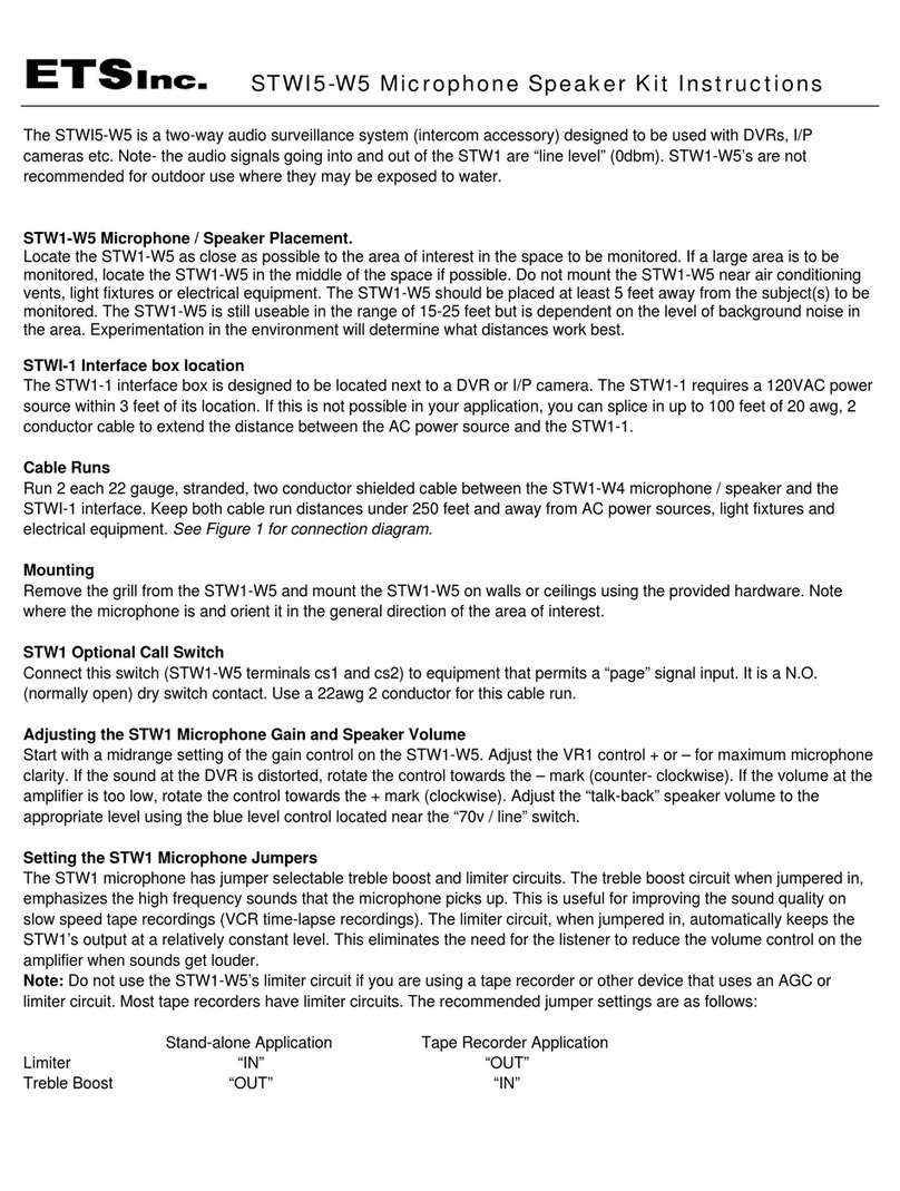 ETS STWI5-W5 instructions