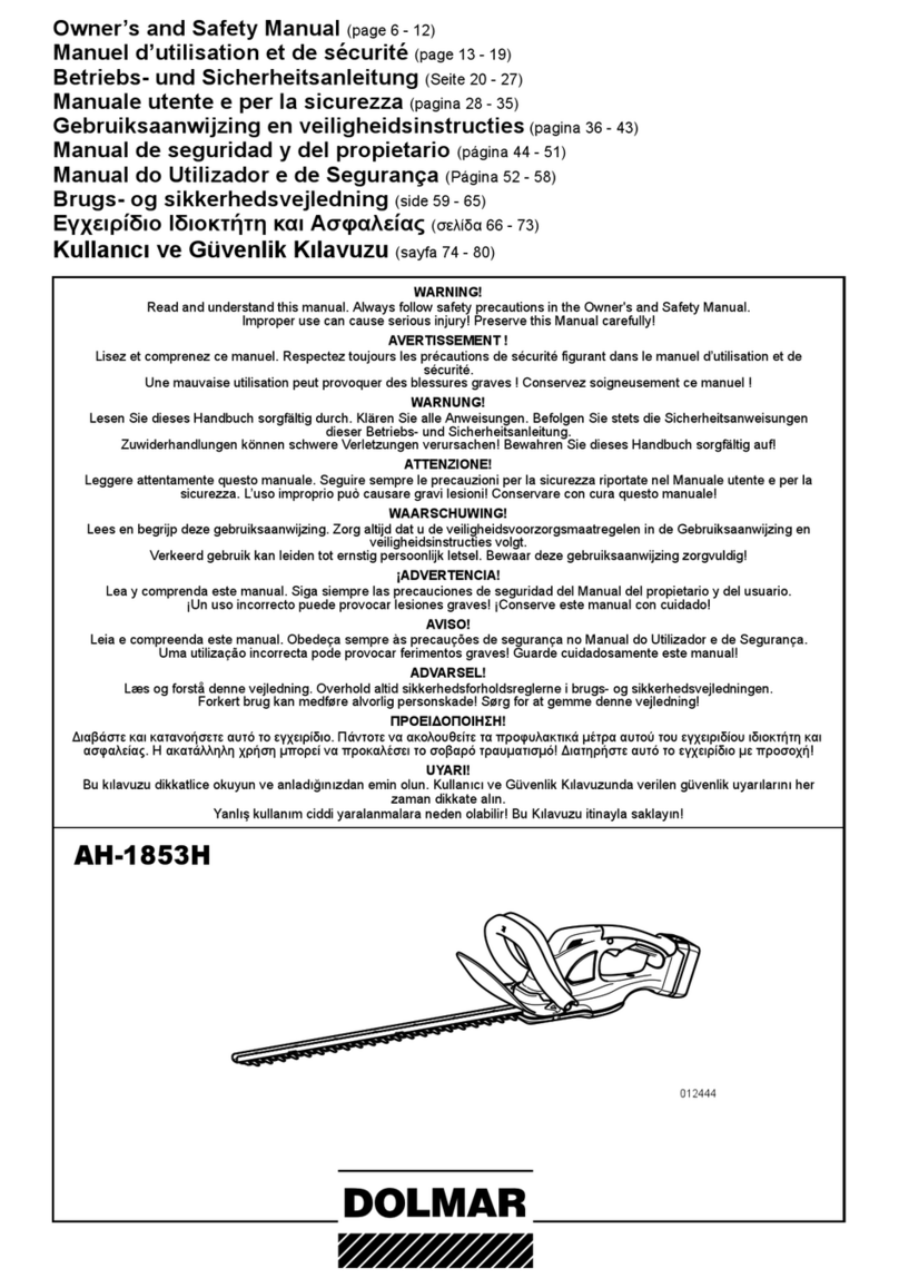 Dolmar AH-1853H Owner's and safety manual