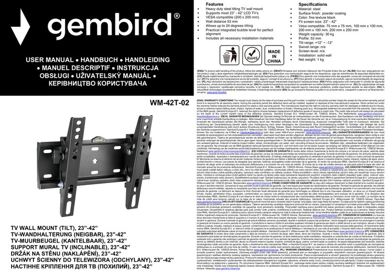 Gembird WM-42T-02 User manual
