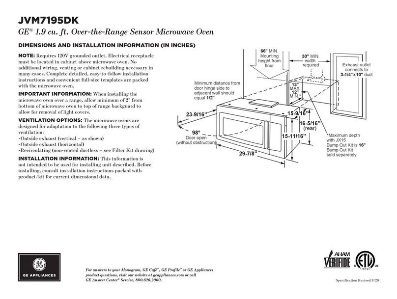 GE JVM7195DK User manual GE JVM7195DK User manual
