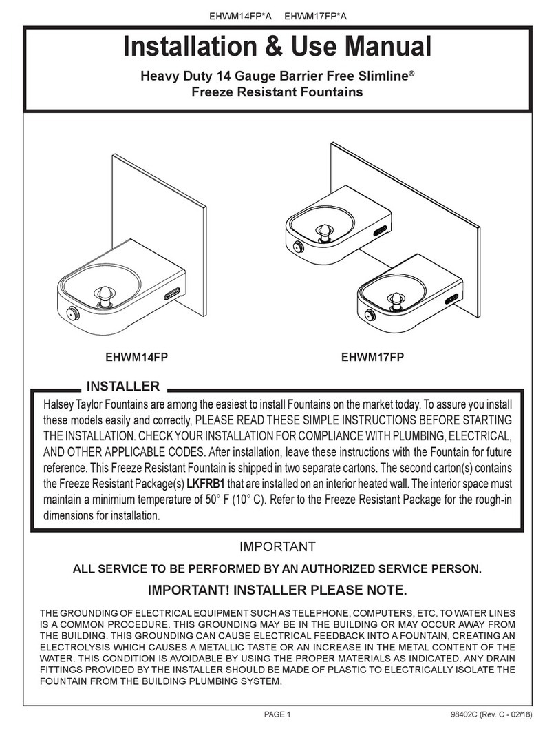 Halsey Taylor EHWM14FP A Series Installation & use manual