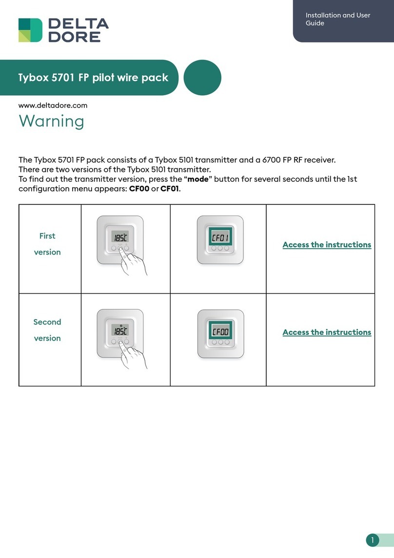 DELTA DORE Tybox 5701 FP Installation and user guide