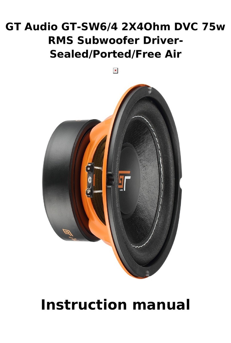 BASSFACE GT Audio GT-SW6/4 User manual