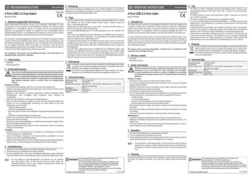 Conrad 97 51 00 operating instructions Conrad 97 51 00 operating instructions