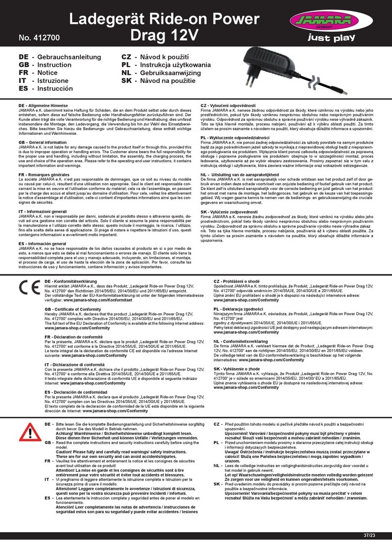 Jamara Power Drag Ride-On Traktor 12V instructions Jamara Power Drag Ride-On Traktor 12V instructions